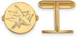 Image of Gold Plated Sterling Silver NHL San Jose Sharks Cuff Links by LogoArt