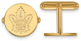 Image of Gold Plated Sterling Silver NHL Toronto Maple Leafs Cuff Links by LogoArt
