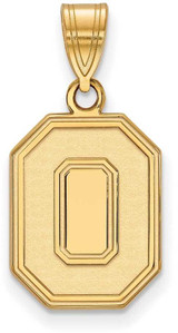 Image of Gold Plated Sterling Silver Ohio State University Med Pendant LogoArt GP046OSU