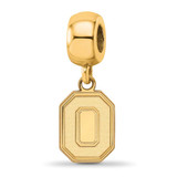 Image of Gold Plated Sterling Silver Ohio State University Sm Dangle Bead LogoArt GP059