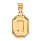 Gold Plated Sterling Silver Ohio State University Small Pendant LogoArt GP045OSU