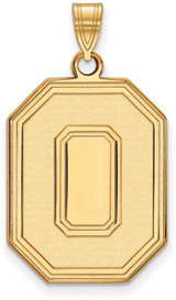 Image of Gold Plated Sterling Silver Ohio State University XL Pendant by LogoArt GP048OSU