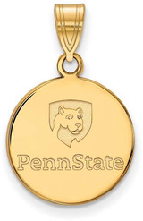 Image of Gold Plated Sterling Silver Penn State University Med Pendant LogoArt GP038PSU