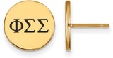 Image of Gold Plated Sterling Silver Phi Sigma Sigma Post Earrings by LogoArt GP033PSS