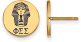 Image of Gold Plated Sterling Silver Phi Sigma Sigma Post Earrings by LogoArt GP047PSS