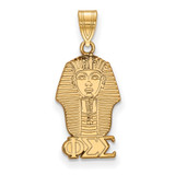 Gold Plated Sterling Silver Phi Sigma Sigma Small Pendant by LogoArt (GP035PSS)