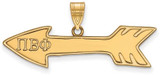 Image of Gold Plated Sterling Silver Pi Beta Phi Medium Pendant by LogoArt (GP036PBP)