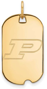 Image of Gold Plated Sterling Silver Purdue Small Dog Tag by LogoArt (GP022PU)