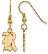 Image of Gold Plated Sterling Silver Rice University Small Dangle Earrings by LogoArt