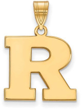 Image of Gold Plated Sterling Silver Rutgers Medium Pendant by LogoArt
