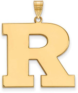 Image of Gold Plated Sterling Silver Rutgers XL Pendant by LogoArt