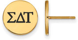 Image of Gold Plated Sterling Silver Sigma Delta Tau Post Earrings by LogoArt GP033SDT