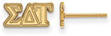 Image of Gold Plated Sterling Silver Sigma Delta Tau XSmall Post Earrings LogoArt GP005
