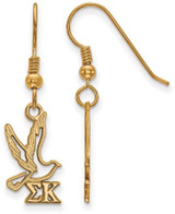 Image of Gold Plated Sterling Silver Sigma Kappa Medium Dangle Earrings by LogoArt