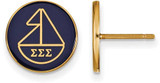 Image of Gold Plated Sterling Silver Sigma Sigma Sigma Post Earrings by LogoArt GP046SSS
