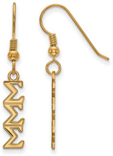 Image of Gold Plated Sterling Silver Sigma Sigma Sigma Small Dangle Earrings by LogoArt
