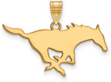 Image of Gold Plated Sterling Silver Southern Methodist University Large LogoArt Pendant