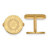 Gold Plated Sterling Silver Syracuse University Crest Cuff Links by LogoArt