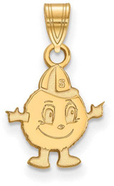 Image of Gold Plated Sterling Silver Syracuse University Small Pendant LogoArt (GP023SYU)