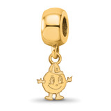 Gold Plated Sterling Silver Syracuse University X-Small Bead LogoArt GP034SYU