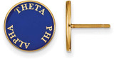 Image of Gold Plated Sterling Silver Theta Phi Alpha Post Earrings by LogoArt GP019TPA