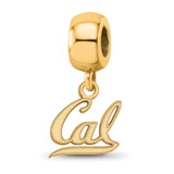 Image of Gold Plated Sterling Silver U of California Berkeley X-Small Bead Charm LogoArt