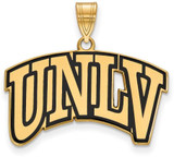 Image of Gold Plated Sterling Silver U of Nevada Las Vegas Large Enamel LogoArt Pendant