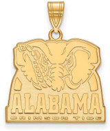 Image of Gold Plated Sterling Silver University of Alabama Large Pendant LogoArt GP063UAL