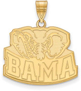 Image of Gold Plated Sterling Silver University of Alabama Large Pendant LogoArt GP076UAL