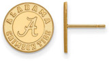 Image of Gold Plated Sterling Silver University of Alabama Sm Post Earrings LogoArt GP050