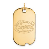 Gold Plated Sterling Silver University of Florida Large Dog Tag by LogoArt