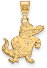 Image of Gold Plated Sterling Silver University of Florida Med Pendant LogoArt GP071UFL