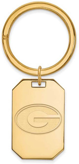 Image of Gold Plated Sterling Silver University of Georgia Key Chain by LogoArt