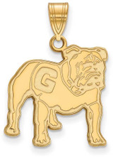 Image of Gold Plated Sterling Silver University of Georgia Large Pendant LogoArt GP061UGA