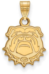 Image of Gold Plated Sterling Silver University of Georgia Small Pendant LogoArt GP070UGA