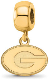 Image of Gold Plated Sterling Silver University of Georgia X-Small Bead Charm by LogoArt