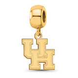 Gold Plated Sterling Silver University of Houston Small Dangle Bead by LogoArt