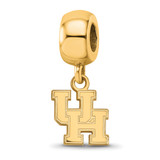 Gold Plated Sterling Silver University of Houston X-Small Bead Charm by LogoArt