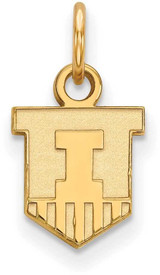 Image of Gold Plated Sterling Silver University of Illinois XSmall Pendant LogoArt GP043