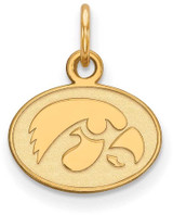 Image of Gold Plated Sterling Silver University of Iowa X-Small Pendant LogoArt GP043UIA