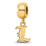 Gold Plated Sterling Silver University of Louisville XSmall Bead LogoArt GP029UL