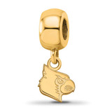 Image of Gold Plated Sterling Silver University of Louisville XSmall Bead LogoArt GP059UL