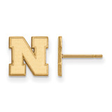 Gold Plated Sterling Silver University of Nebraska X-Small Earrings Post LogoArt