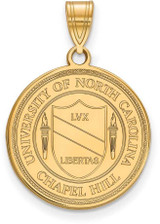 Image of Gold Plated Sterling Silver University of North Carolina Large Pendant LogoArt