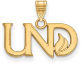 Image of Gold Plated Sterling Silver University of North Dakota Sm Pendant LogoArt GP026U
