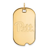 Gold Plated Sterling Silver University of Pittsburgh Large Dog Tag by LogoArt