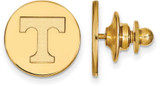 Image of Gold Plated Sterling Silver University of Tennessee Lapel Pin LogoArt (GP011UTN)
