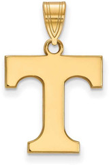 Image of Gold Plated Sterling Silver University of Tennessee Med Pendant LogoArt GP003UTN