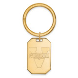 Gold Plated Sterling Silver University of Virginia Key Chain by LogoArt
