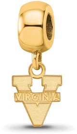 Image of Gold Plated Sterling Silver University of Virginia XSmall Bead LogoArt GP035UVA